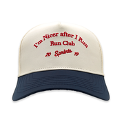 I'm Nicer After I Run Run Club Structured VP Hat (Unisex)