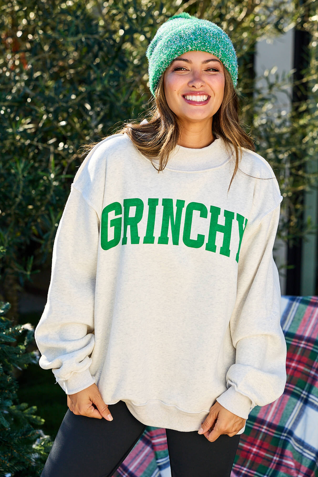 Grinchy/Naughty Reversible Oversized Sweatshirt