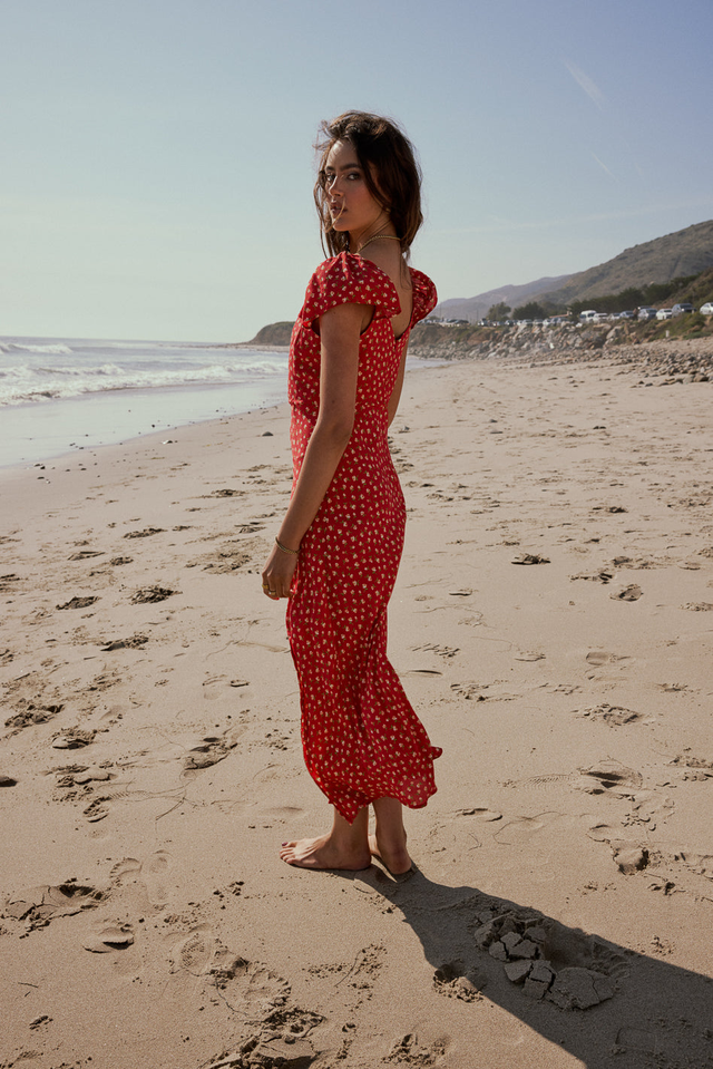 Grayson Floral Maxi Dress in Red
