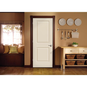 ReliaBilt 30-in x 80-in Primed 2-Panel Square Hollow Core Primed Molded Composite Right Hand Inswing Single Prehung Interior Door