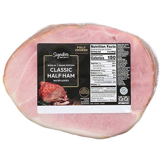 Signature SELECT Bone In Ham Half Classic Shank - 10 Lb