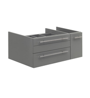 Fresca  FCB6136GR-VSL-L Lucera 36" Gray Floating Vessel Sink Modern Bathroom Vanity - Left Version