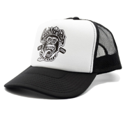 Monkey Logo Black & White Trucker Hat