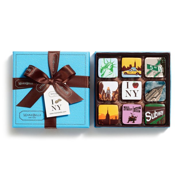 9pc New York Chocolate Ganache Blue Box