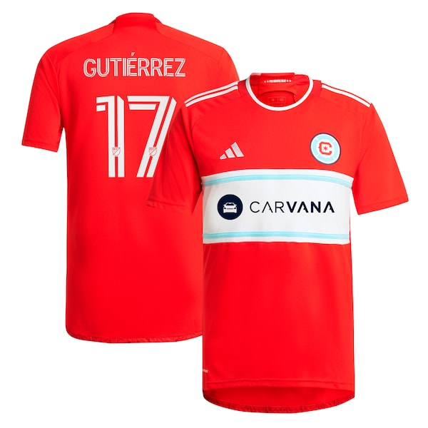 Men's Chicago Fire Brian Gutierrez adidas Red 2024 Return To Red Replica Player Jersey