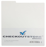 CheckOutStore White Plastic Record Dividers for 12" LP Vinyl 33 RPM