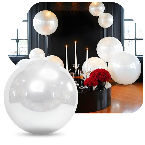 White Inflatable Mirror Ball / Sphere - Choose your Size!
