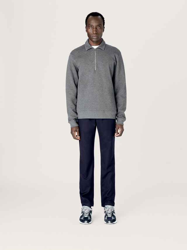 The Easy Zip Sweatshirt || Charcoal | Organic Cotton