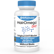 HairOmega DHT Blocker Original 33-Ingredient Formula without Biotin, B Vitamins and Iodine
