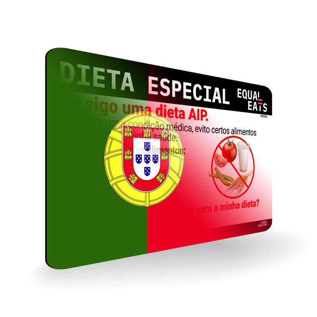 Portuguese (Portugal) AIP Diet Card