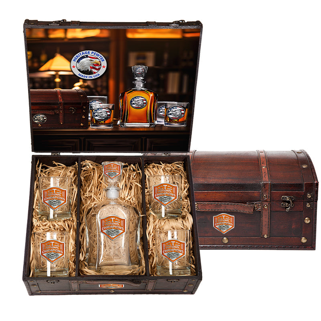 Tennessee Volunteers 2024 Baseball College World Series Champions Capitol Decanter Chest Set