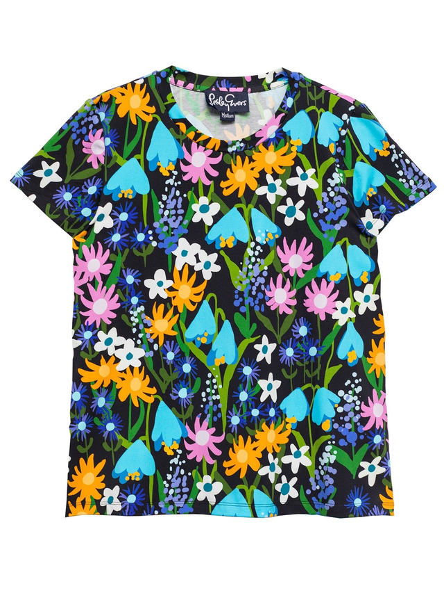 MAISIE cotton tee Wildflowers Blue