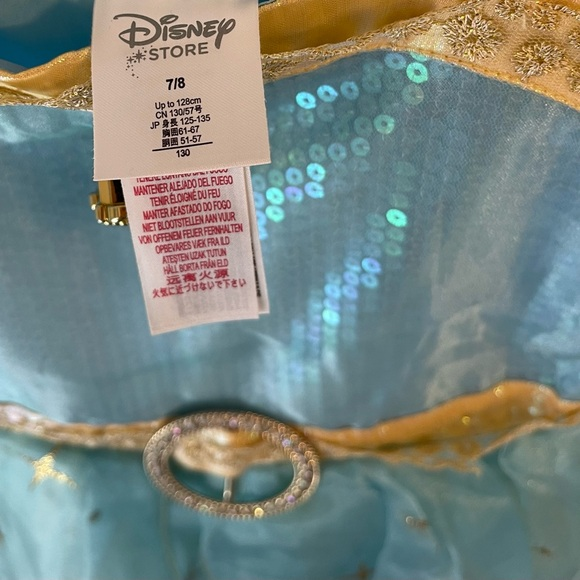 Disney store merida costume blue with sequins Size 7-8.