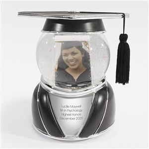Engraved Graduation Cap Photo Snow Globe