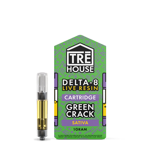 TRĒ House Live Resin Vape Cartridge - Green Crack 1G – Direct Delta 8 Shop