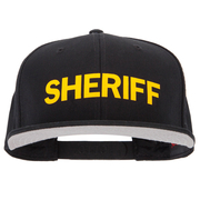 Sheriff Letter Design Heat Transfer Superior Cotton Twill Flat Bill Snapback Cap