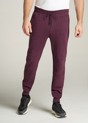 Wearever French Terry Joggers for Tall Men in Maroon