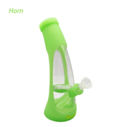 Waxmaid Horn Silicone Glass Water Pipe Smoking Rig