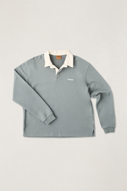 Vintage Rugby Ls Polo Silver Pine