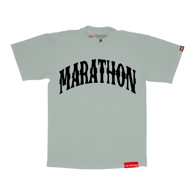 Marathon Vintage Arch T-Shirt - Sage/Black