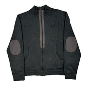 Armani Exchange Zip Up - Large Grey Cotton Blend