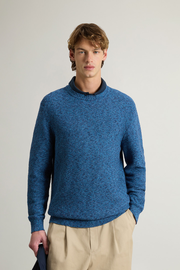 Crewneck Cotton-Blend Sweater - Men - Blue