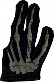 Voodoo BGLVOD GREY Gray Skeleton Billiard Glove - Left Bridge Hand
