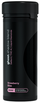 Ghost. Strawberry Bliss Shadow Blend Gummies 5,000mg THCA Liquid Diamond $12.00
