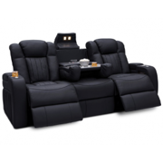 Seatcraft Cavalry Sofa Italian Leather, Powered Headrest & Lumbar, Power Recline