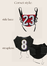 custom Rod Wave cropped side lace up corset