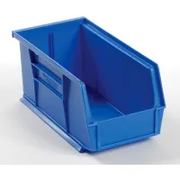 Global Industrial™ Plastic Hang & Stack Bin, 10-7/8"L x 5-1/2"W x 4-3/4"H, Blue