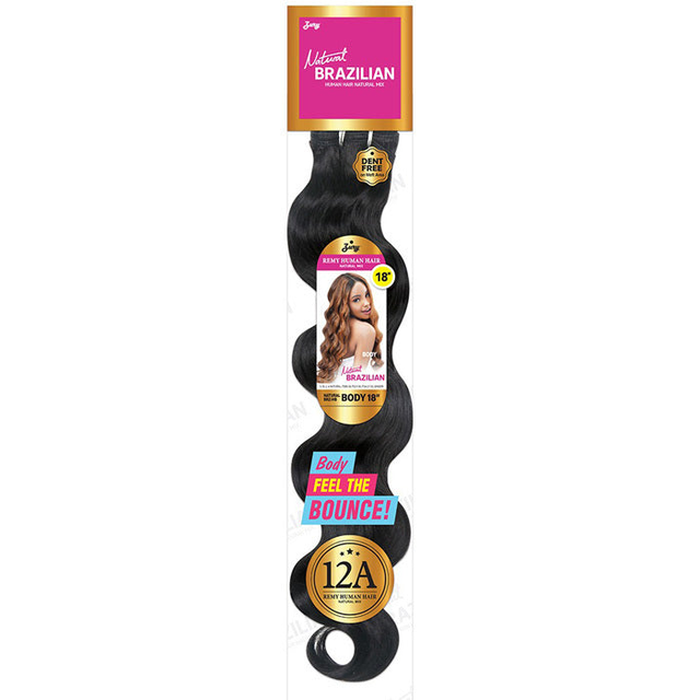 Zury Sis Natural Brazilian 12A Remy Human Hair Mix Weave - NATURAL BRZ-HB BODY 18"/22"