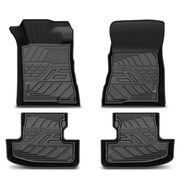 Front and Rear Floor Liners; Black (15-26 Mustang)