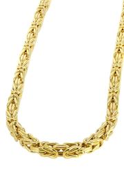 Solid Byzantine Chain - 14K Gold