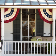 Star Spangled Classic Cotton Half Bunting, Set of 2