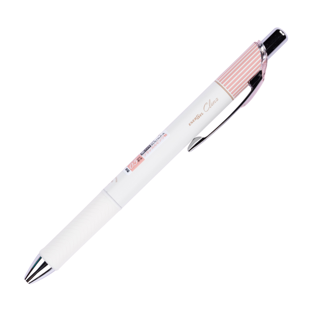 Pentel EnerGel Clena Gel Pen - 0.5 mm - Black Ink - Pink Body