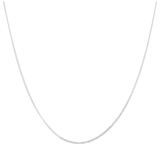 Sterling Silver Very Fine 0.5mm Diamond Cut Curb Chain 14 - 32 Inches