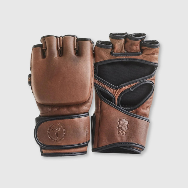 PRO Heritage Brown Leather MMA Gloves