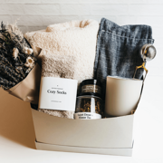 Comfort & Care Gift Box - Cream + Blue