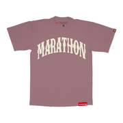 Marathon Vintage Arch T-Shirt - Mauve/Cream