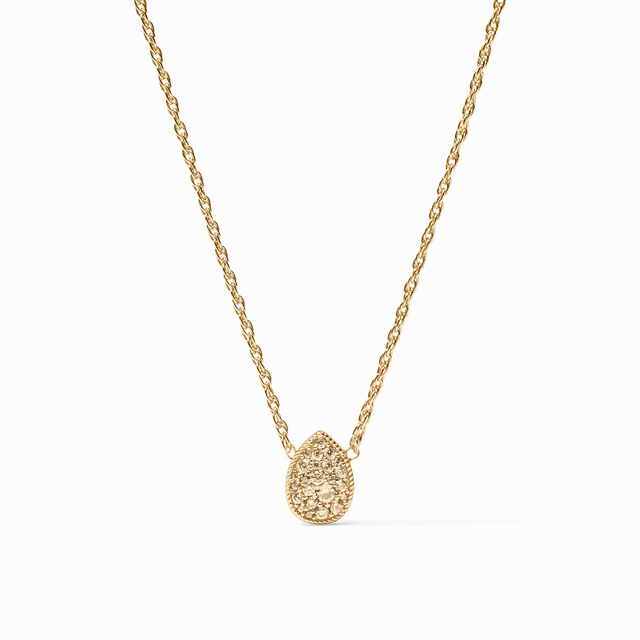 Birthstone Teardrop Delicate Necklace - Citrine - November