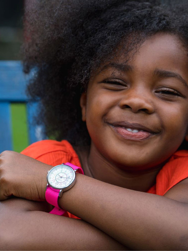 Pink EasyRead Time Teacher Children's Wrist Watch