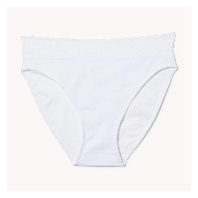 Cotton Lace High-Cut Briefs