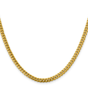 4.25MM 14K Yellow Gold Miami Cuban 24" Chain