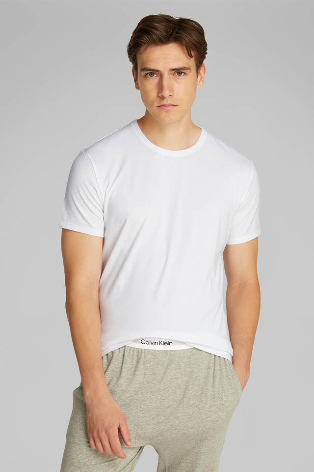 Calvin Klein Men's 3 Pack Crew Neck T-shirt - Cotton Microfiber Stretch