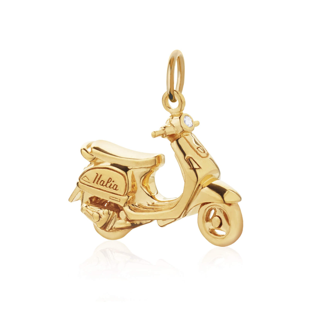 Scooter Charm Italy Gold