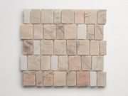 lapidary | rough cut mosaic sheet | pink/grey (standard joint) ~ 11⅛"x12¼"x⅜"