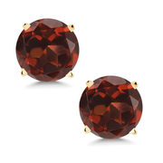 14K Yellow Gold Round 5MM Gemstone Birthstone Stud Earrings | Gold Earrings For Women Men