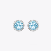 Grace Blue Topaz Stud Earrings