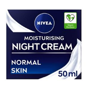 NIVEA 24H Moisture Moisturising Night Cream with Vitamin E for Normal Skin 50ml